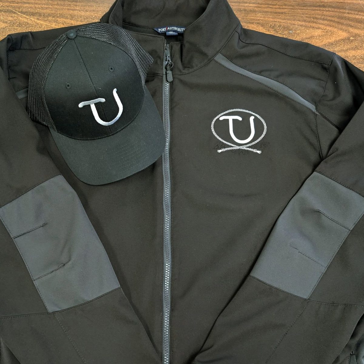 Embroidered hat and jacket set